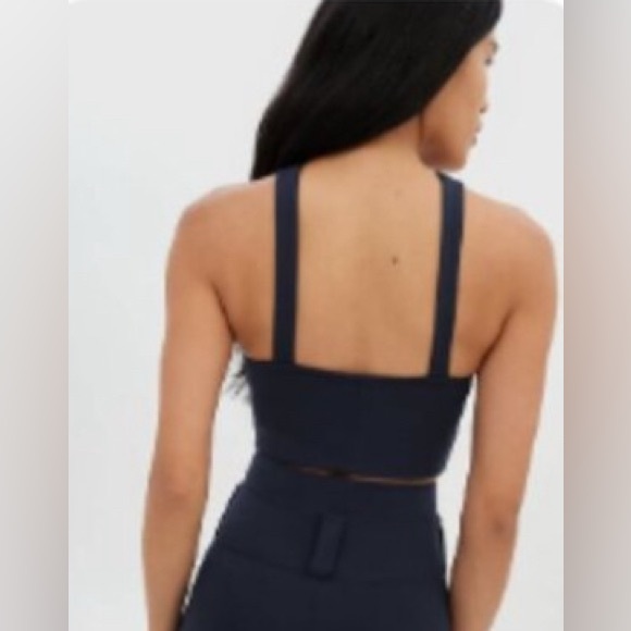 NWT Girlfriend Collective Becca X Neck Bra Blue Size Large - Picture 11 of 11